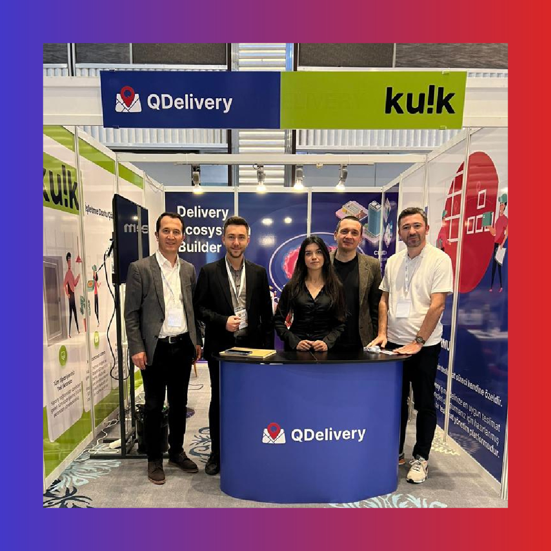 QDeliveryApp's tweet photo. QDelivery olarak P&PIS etkinliğindeydik! Sektörün geleceğine dair merak edilenleri konuşuyor; lojistik, kargo ve kurye hizmetleri hakkında yenilikçi çözümler arıyoruz. #ppisistanbul #QDelivery https://t.co/Ht6IUZ6Dr8