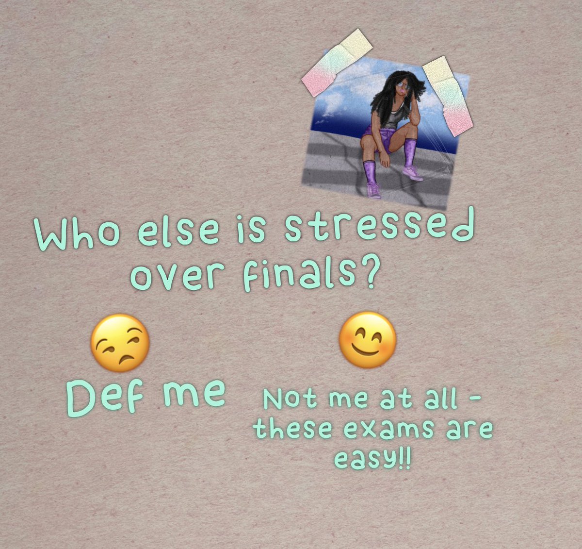 bluefevr's tweet image. FINALS POLL: u stressing too?? vote 😒 or a 😊 in the comments

need to vent, reflect or get some advice?  share whatever’s on your mind rn in the BF app’s High School or College *group* journals.  your.blue/download

#studying #school #studygroups #highschool #studentlife