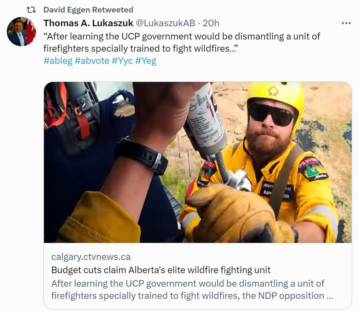 People across Alberta are worried and scared right now.

I can tell you from deep personal experience with fire and flood that people don’t want or need any political game-playing at a time like this. 

I had hoped we could all put partisanship aside and deal with these wildfires