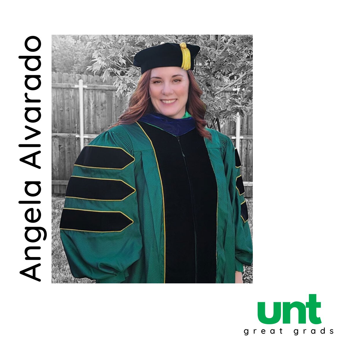 Angela Alvarado graduates with a Ph.D. in Information Science this week. Learn what makes Angela a #UNTgreatGrad ci.unt.edu/great-grads

#UNTCOI #UNTINFOSCIENCE #UNTIS #UNT #iSchool #UNT23 #HealthInformatics #Gentiva #InformationScience