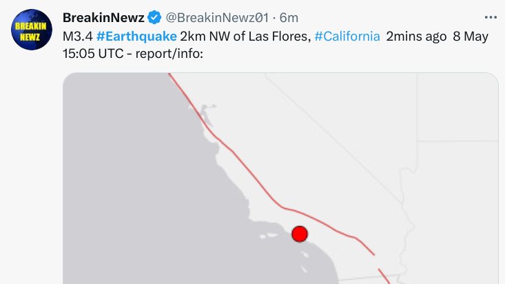 TheLaughMakers's tweet photo. A 3.2 #earthquake just rattled Southern California, striking minutes ago north of Malibu.

SEISMOLOGISTS IMMEDIATELY SPRUNG INTO ACTION, TRACING THE #EPICENTER TO THE HOME OF HARRY &amp; MEGHAN WHERE THEIR KIDS ARCHIE &amp; LILY JUST LEARNED THEIR GRANDPA IS THE KING OF ENGLAND. https://t.co/COVBLM42XS