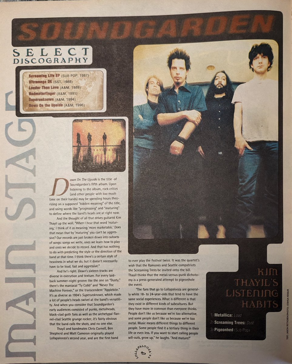 ijeffgarden's tweet photo. The #Lollapalooza 96 Magazine 
#Soundgarden https://t.co/Yzq7ThRTGV