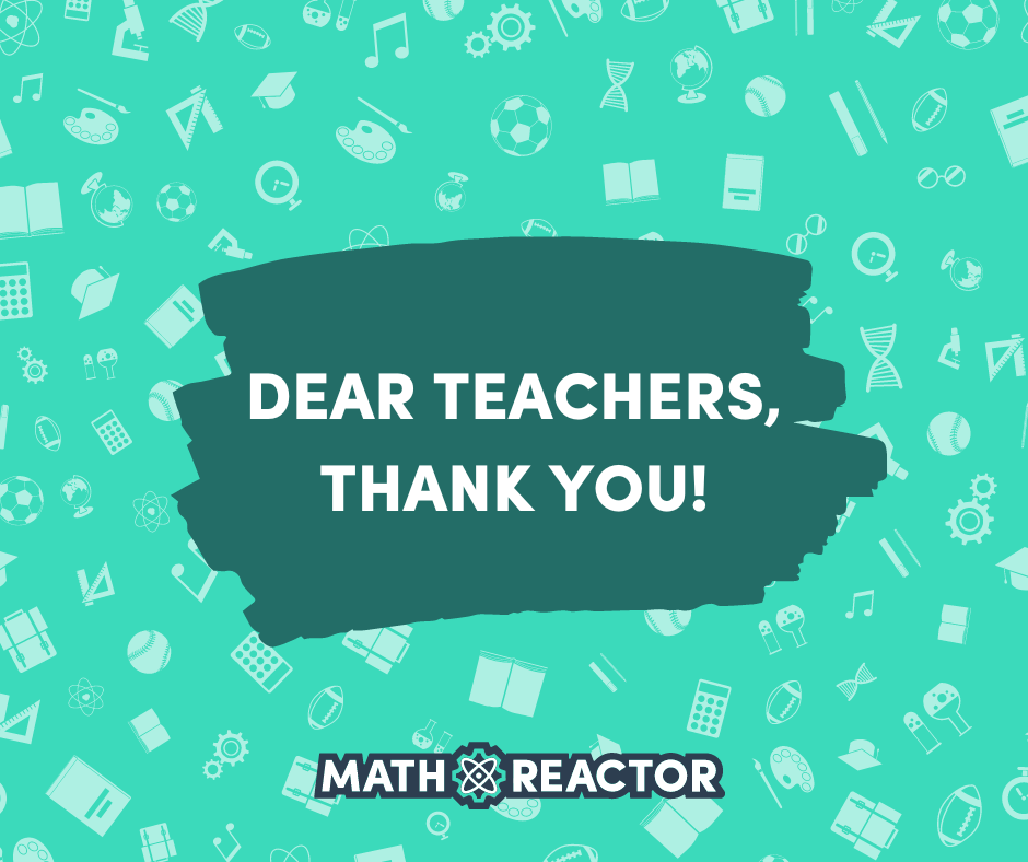 MathReactor's tweet photo. Happy Teacher Appreciation Week! 🍎✏️
#TeacherAppreciation #MathReactor #TeachersRock #ThankATeacher https://t.co/tRm5kKhnsh