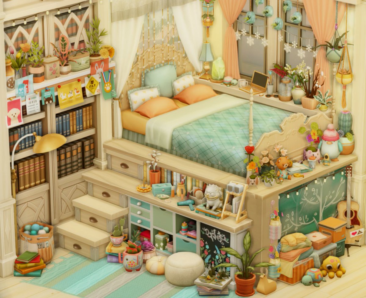 alexxela_25's tweet image. Pinterest got the best of me and i'm back in my completely unplayable but cute rooms era 🥰🥰
#Sims4 #ShowUsYourBuilds