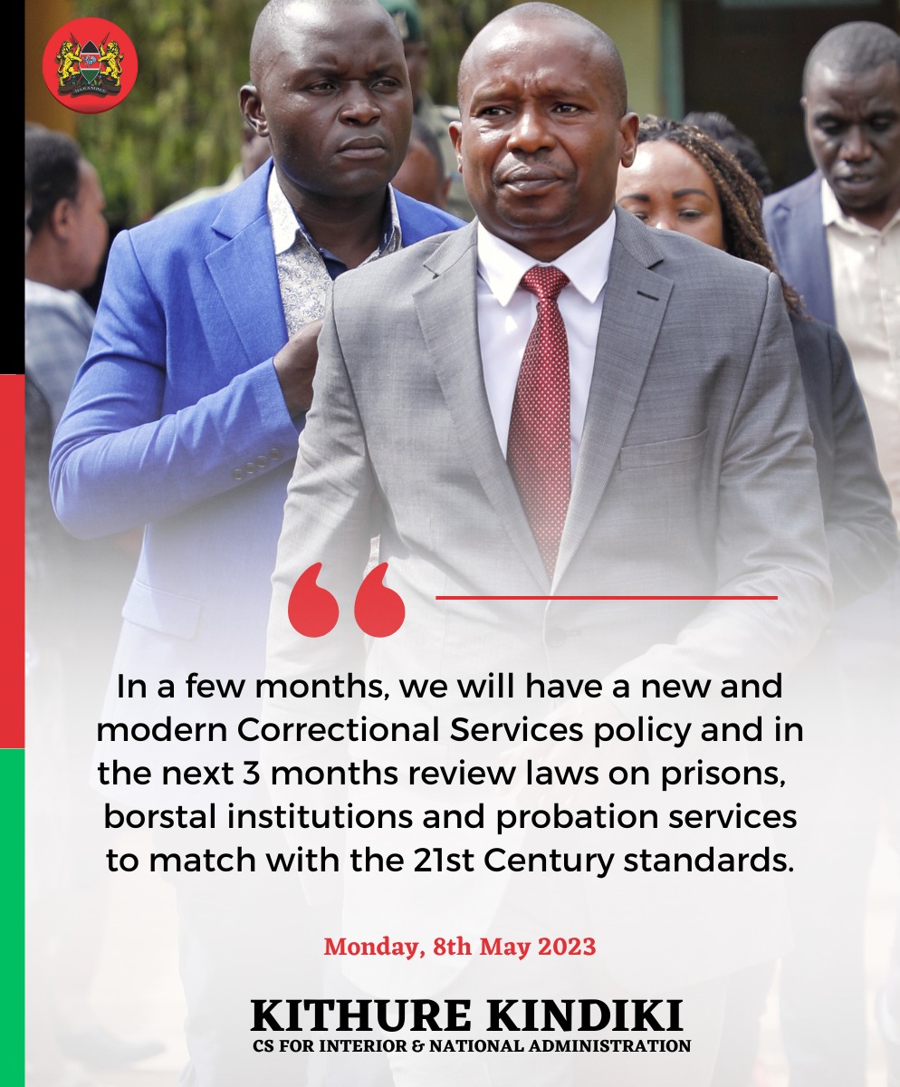 It's time to fundamentally change our prison systems and build a new foundation for the 21st century, we need to reform so that it is more efficient, more transparent, and more creative.
#Prisonreforms
@KindikiKithure