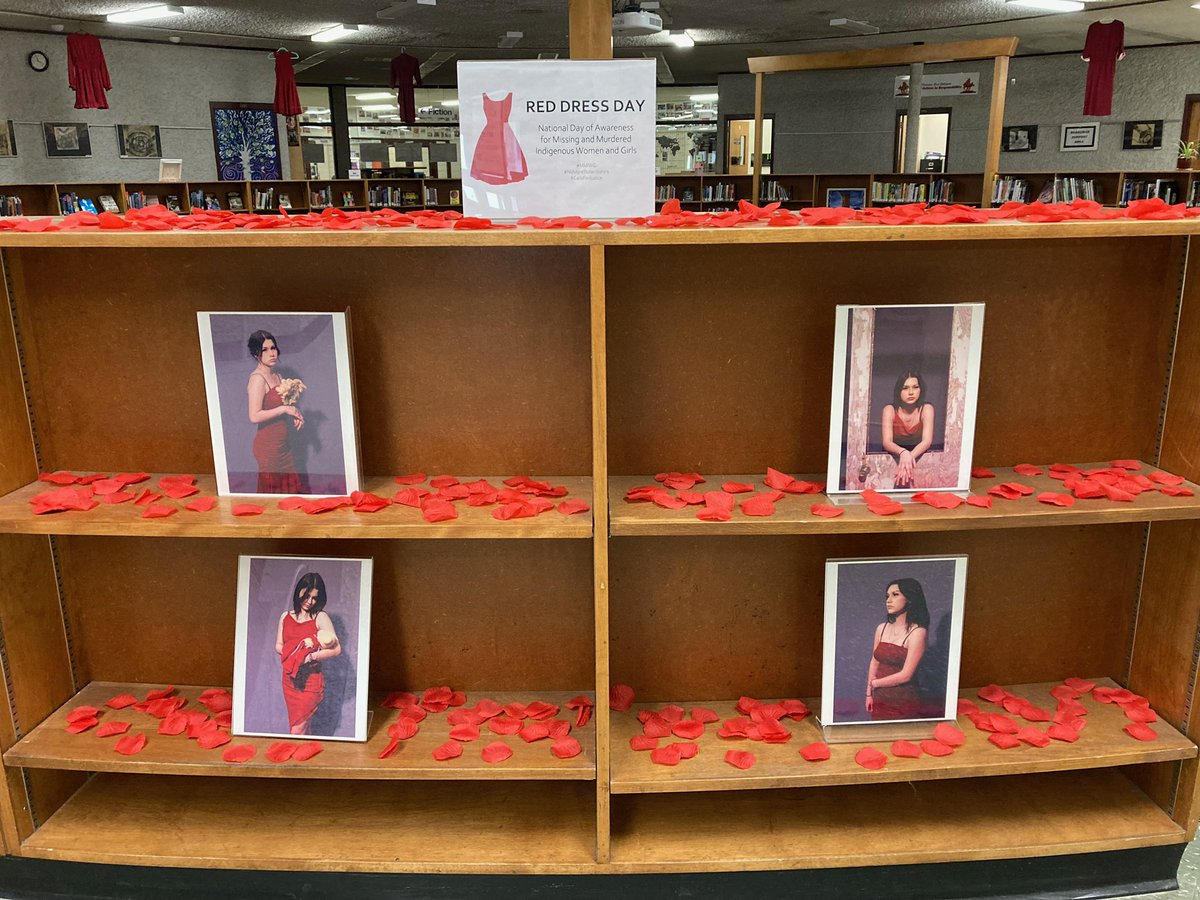 Students in our Project-Based Learning classroom developed this impactful display for Red Dress Day on May 5 to recognize and honour MMIWG2S.