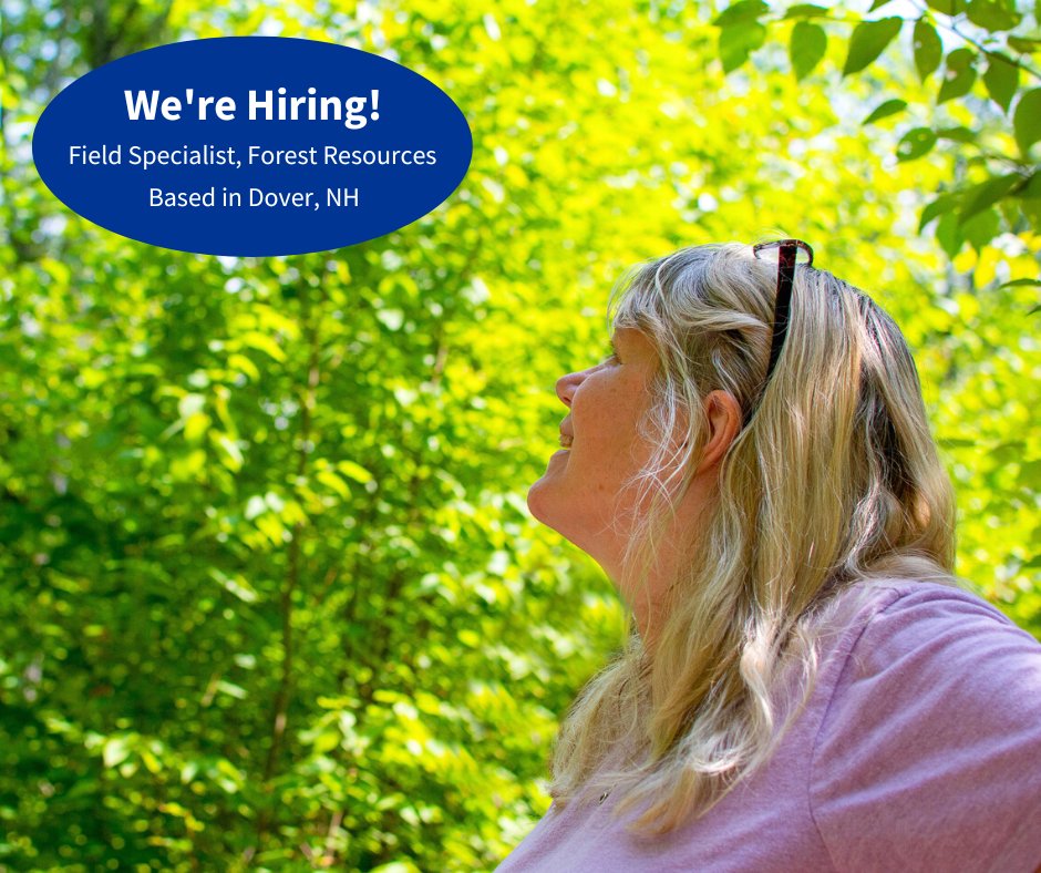 We're hiring! UNH Extension is seeking a Field Specialist in Forest Resources based at the Strafford County Cooperative Extension office in Dover, NH, and also covers Belknap County. Learn more and apply by visiting extension.unh.edu/blog/2023/05/u….