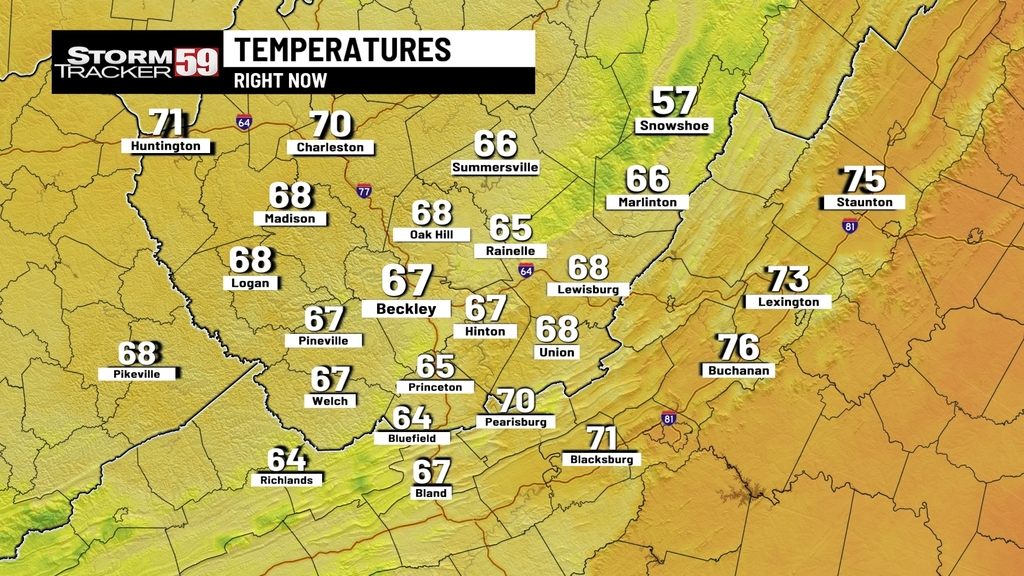 Stormtracker59's tweet photo. Lunch time! How's it feel outside? Here's a look at your local temperatures. #59First https://t.co/tTMwFldPiE
