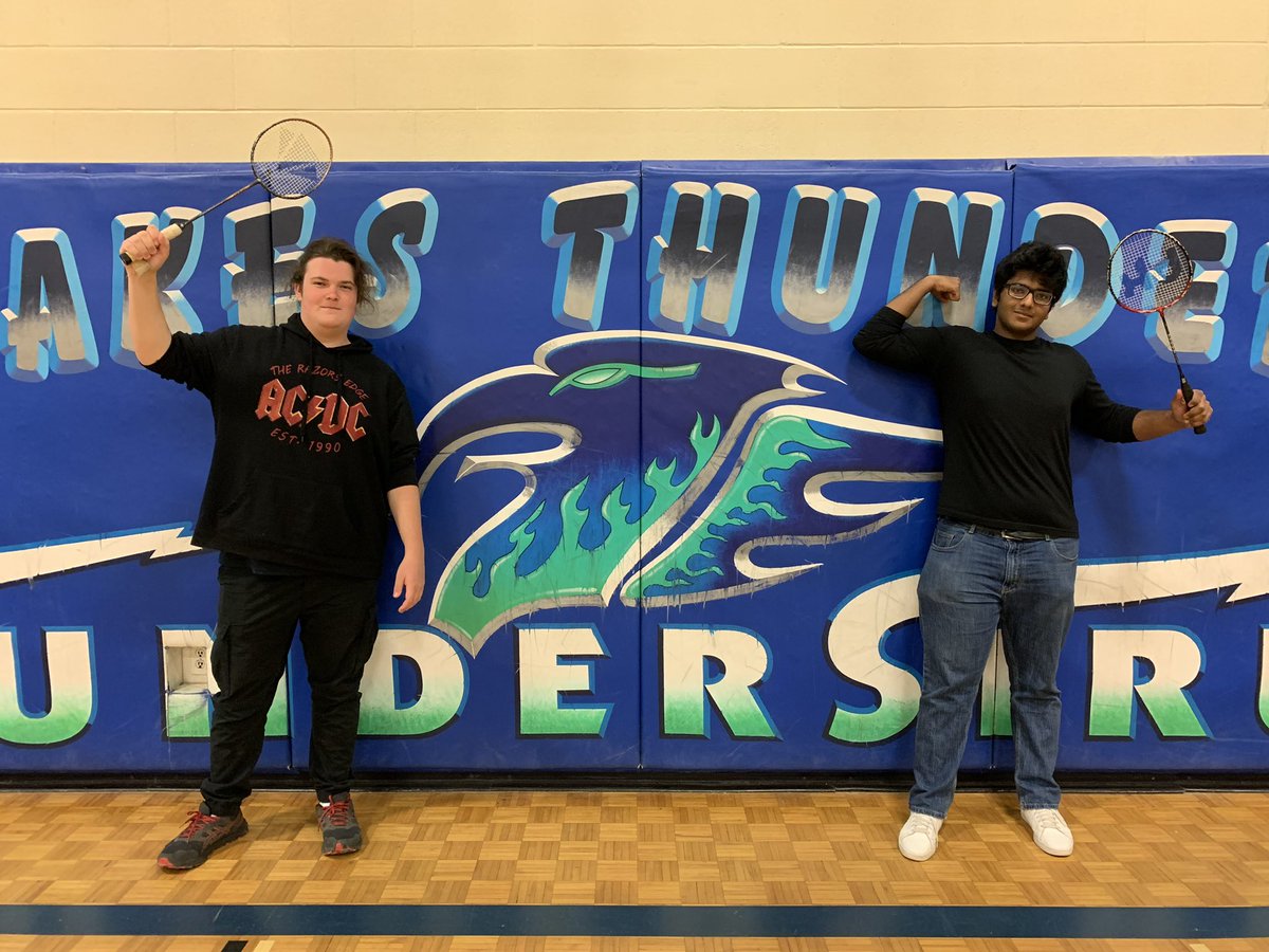 Congratulations to Ryder Parkin (badminton) and Calvin “CK” Kingsley (badminton) for being Athletes of the Month for April.  GO T-BIRDS! 👏👏👏