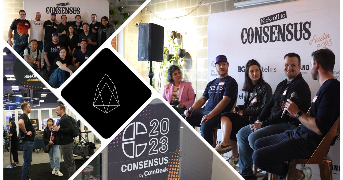 Vaulta_'s tweet photo. The #ENF had a busy week at #Consensus2023 meeting industry enthusiasts from around the world, connecting with #EOS community members, hosting a kick-off event and more 🥳

Read all about it in this blog going over the highlights from the week 👇
https://t.co/GiP18AqmGI https://t.co/2u98xlldmc