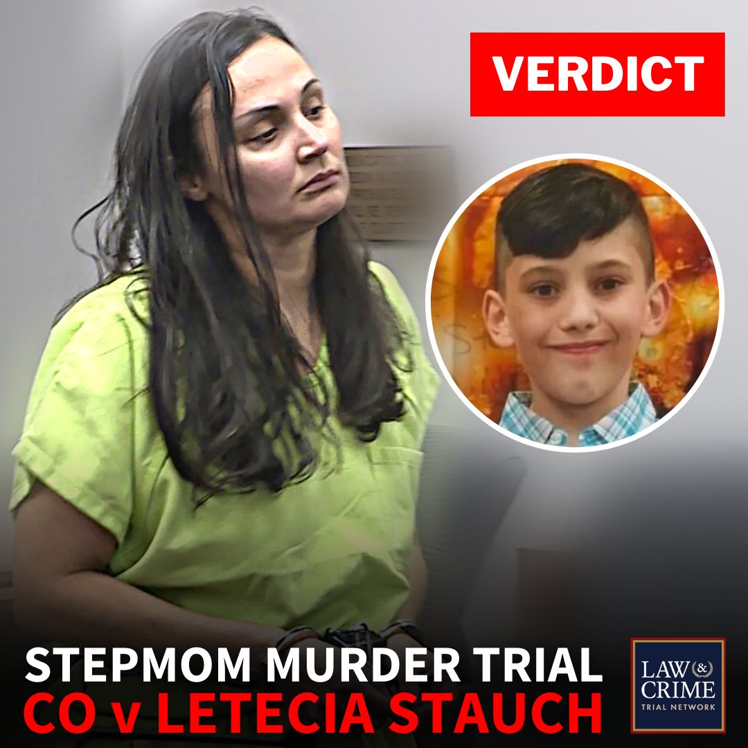 LawCrimeVerdict's tweet photo. BREAKING: A jury has reached a verdict in the Stepmom Murder Trial #LeteciaStauch #GannonStauch.  Verdict Will Be Read in 30 minutes WATCH LIVE: https://t.co/KJuXvlkD5W https://t.co/A9RjDlVwPW