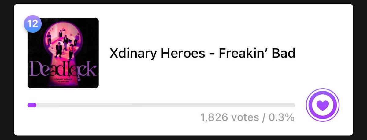 XH_Global's tweet photo. [ MUSIC BANK ]

Vote Freakin' Bad on mubeat app now until the 15th!
🔗 https://t.co/JK6YYm0edC

#XdinaryHeroes #엑스디너리히어로즈
#Deadlock #FreakinBad https://t.co/S3KRUj6Z3P