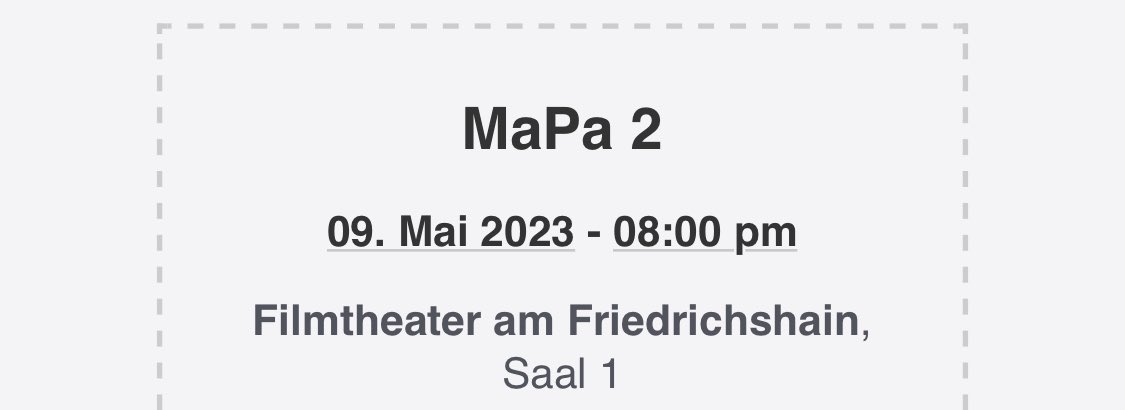 Morgen gibts die 2. Staffel #Mapa als Premiere im Kino! Kann leider Termin nicht wahrnehmen &amp; verlose das Ticket unter allen gut begründeten Eingängen (zB gestresste Elternteile haben gute Chancen 😉) via DM bis Di, 10h! Podcast zu S01 mit Creator <a href="/alrali/">ali alr</a>: open.spotify.com/episode/3XqADm…