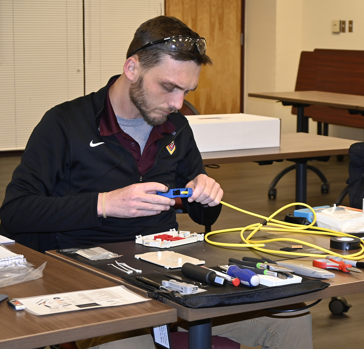 TheFiberSchool's tweet photo. This past month, Joe Cairone went out to Jones College Advanced Technology Center where he taught four trainers of the newly offered 40-hour Certified fiber Optic Installer Course this summer.
For more information visit: https://t.co/jzgi4XsxWz
#JonesCollege #FiberOptics #Telecom https://t.co/LUH7Z2GJ56