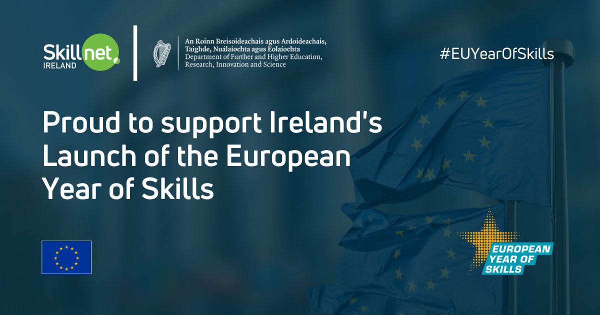 Cobotics Skillnet is proud to support Ireland's Launch of the #EUYearOfSkills. Through the  Skillnet Ireland ecosystem, we are #SpearheadingTalent development initiatives that enhance the competitiveness of Ireland’s businesses and workforce. coboticsskillnet.ie