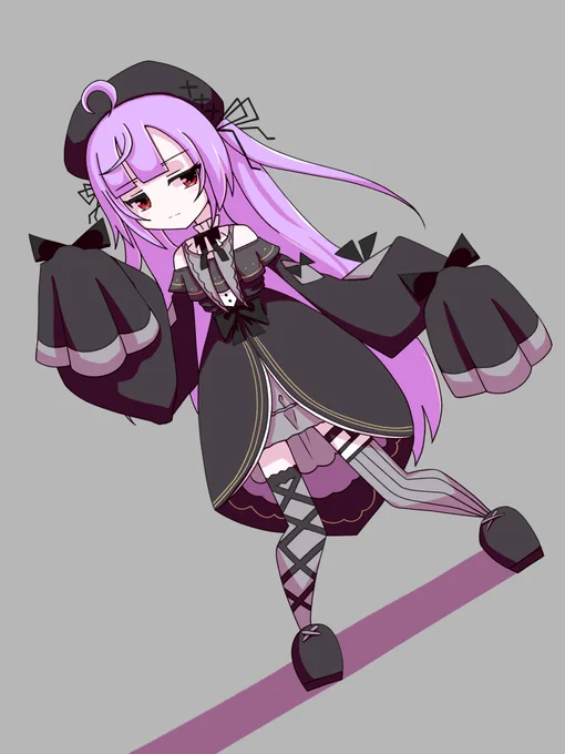 #絵描キキ キキ様、前回のちょっと目が大きすぎかなーと思いましたが、デフォルメならやっぱアレくらいでもよかったかもしれません。バランスが難しい。