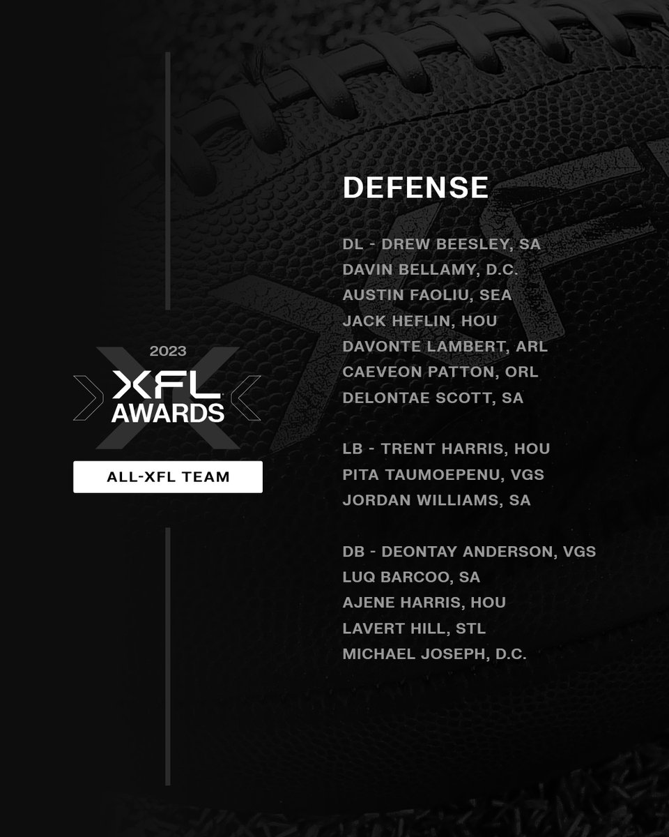 And your 2023 ALL XFL Team is…. 🏆

#XFL | #XFL2023 | #XFLAllTeam