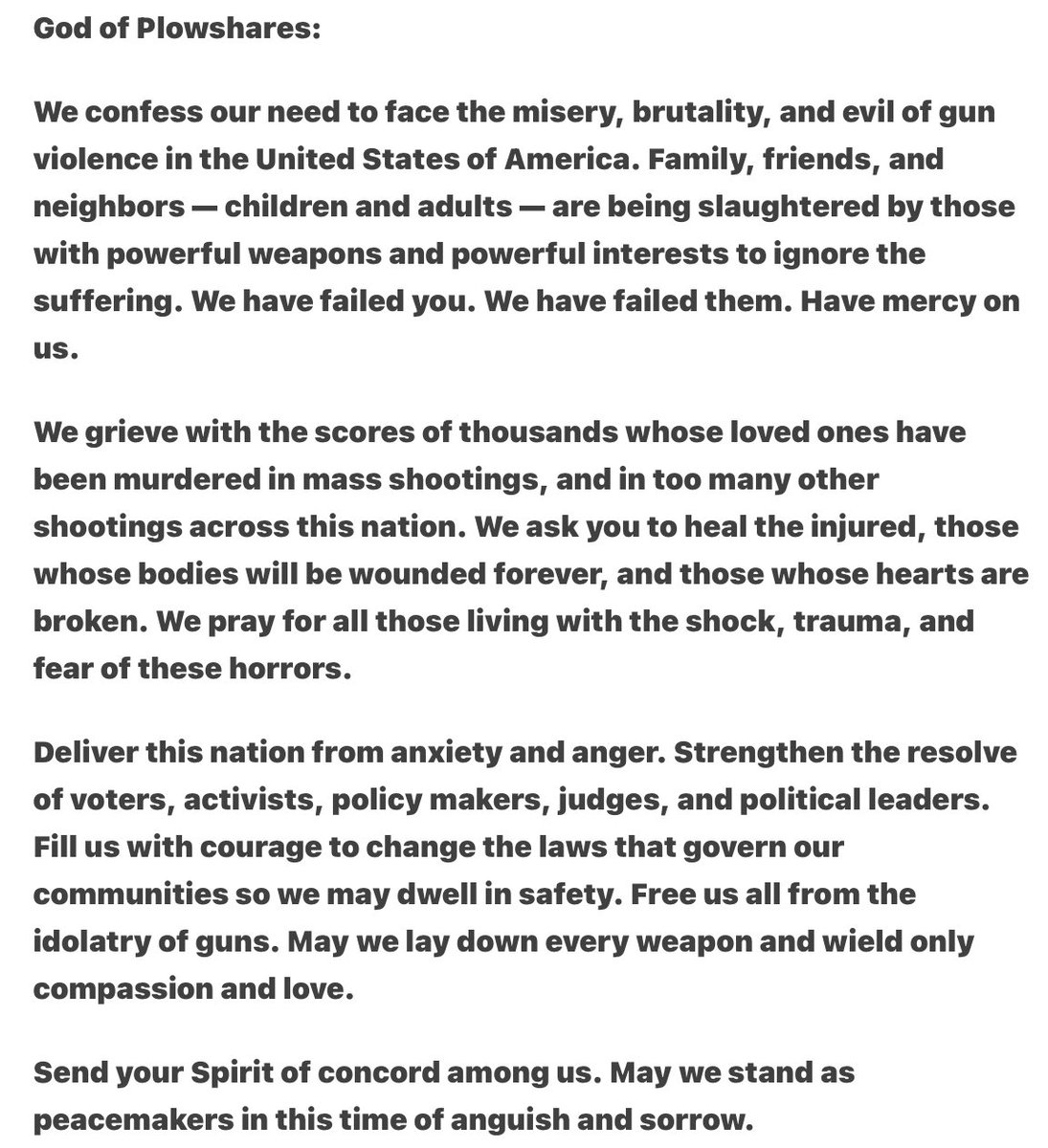 gwh3's tweet photo. About gun violence…  a thought and a prayer @dianabutlerbass https://t.co/GLOowWrpwy