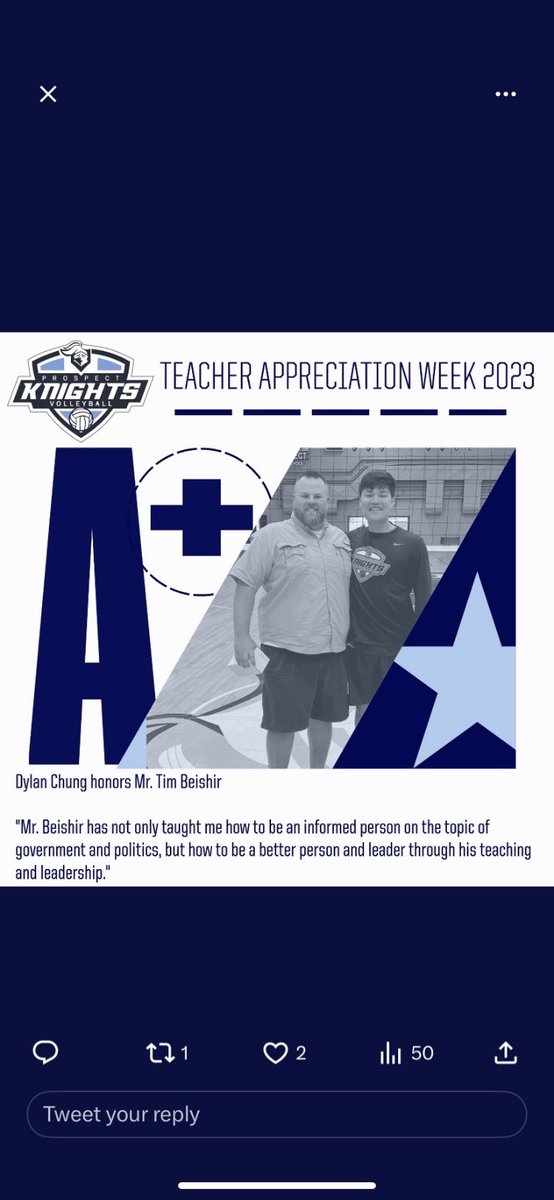 That’s my oldest (Future Iowa Hawkeye as of August) who is helping to promote teacher appreciation week! Prospect High School Teachers are AMAZING.