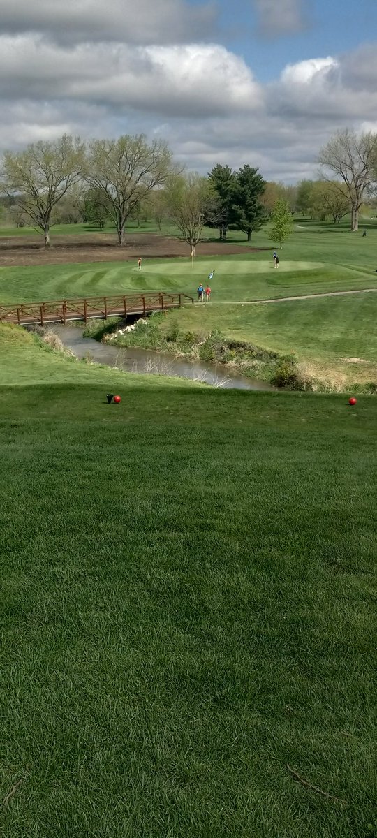 carlislegolf's tweet image. Shot of the day so far goes to Maddie Johns.  From the tee box,onto the bridge and bounces to the fringe of the green. #waycool!