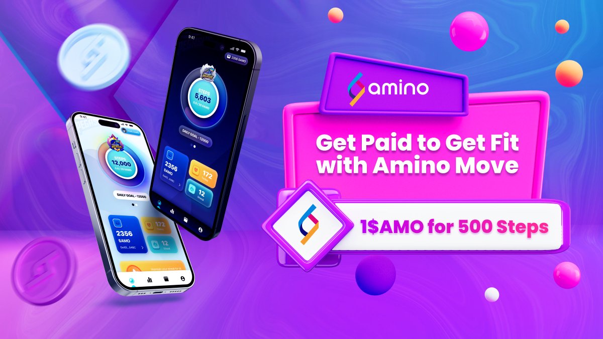 💰🏃‍♂️ Move your body, earn crypto!

Download Amino Move (currently branded Pegasus) and get rewarded with 1$AMO for every 500 steps! 🏆 Build a streak to top the leaderboard and earn even more rewards!

🙌 Download the app now and start earning! tr.ee/MQyDP4VnLw