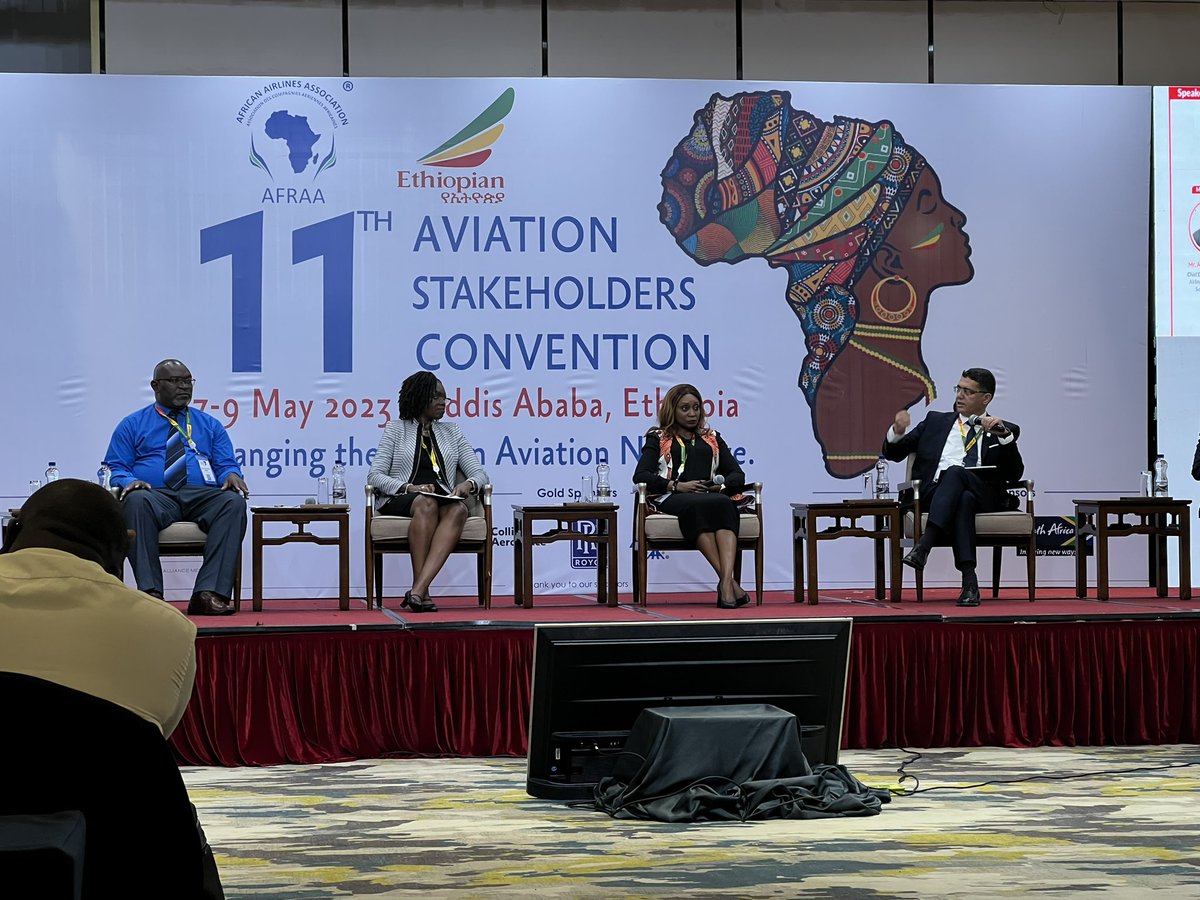 ACI_Africa's tweet photo. Ali Tounsi, Secretary General of @ACI_Africa, this afternoon, shared insights on 'Fast-tracking the Implementation of SAATM' while at a panel at the ongoing 11th Aviation Stakeholders Convention #ASC2023 organized by @AfricanAirlines and hosted by @flyethiopian https://t.co/TXRtudixl8