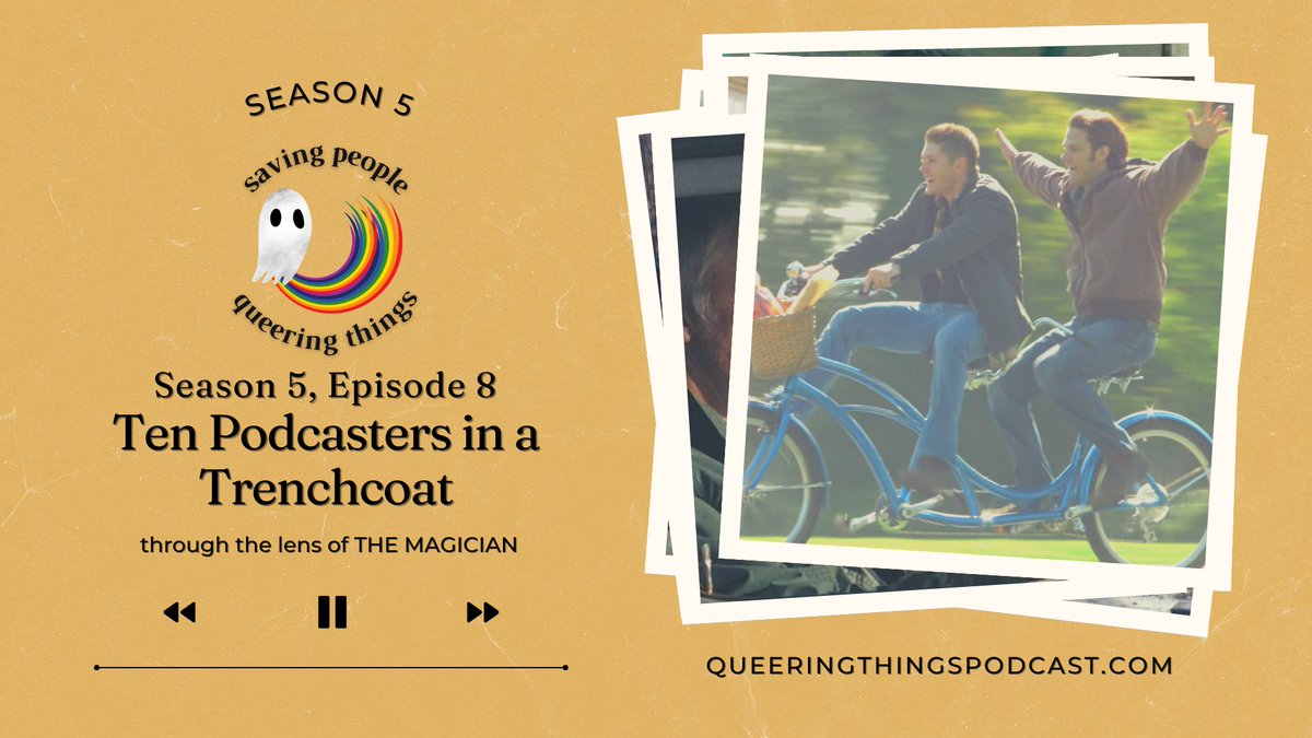 queering_things's tweet photo. The date's 5/08, so what better way to be meta than to share episode 5.08, Changing Channels! (Aka, our giant chaos collab with SPN pod friends!)

Big hugs to beloveds at @driverpickspod, @RPerditionPod, &amp; @SPNOpinionsPod for joining us on one of our favorite discussions yet! https://t.co/XGTGpqZnyI