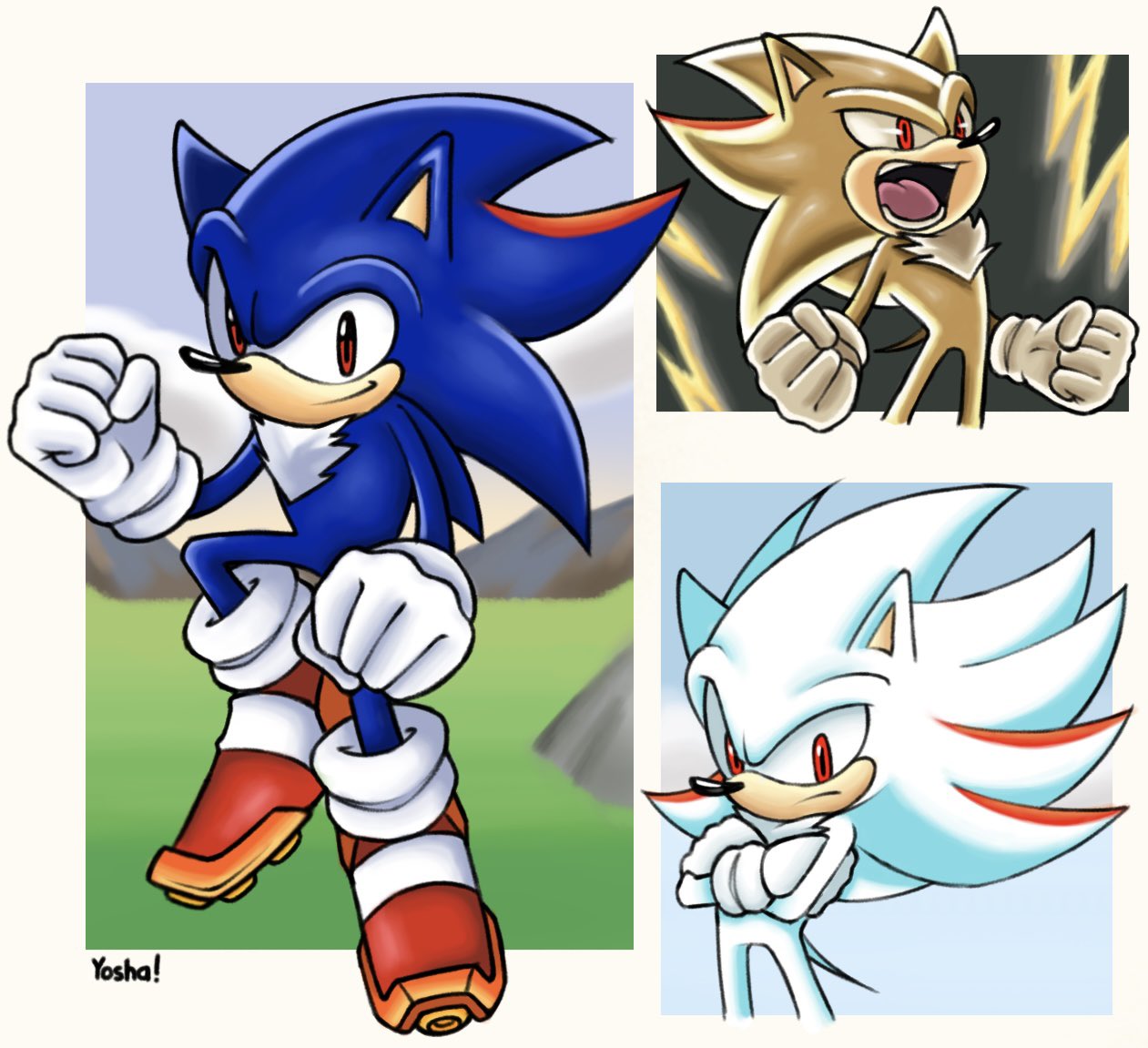 Sonic + Shadow + Silver Fusion