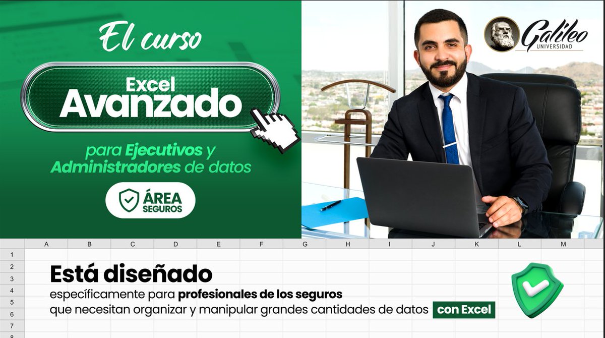 ¡Inscripciones abiertas! Curso de Excel Avanzado para Ejecutivos y Administradores de Datos del Área de Seguros.

Más información: eventos.galileo.edu/detalle/630
