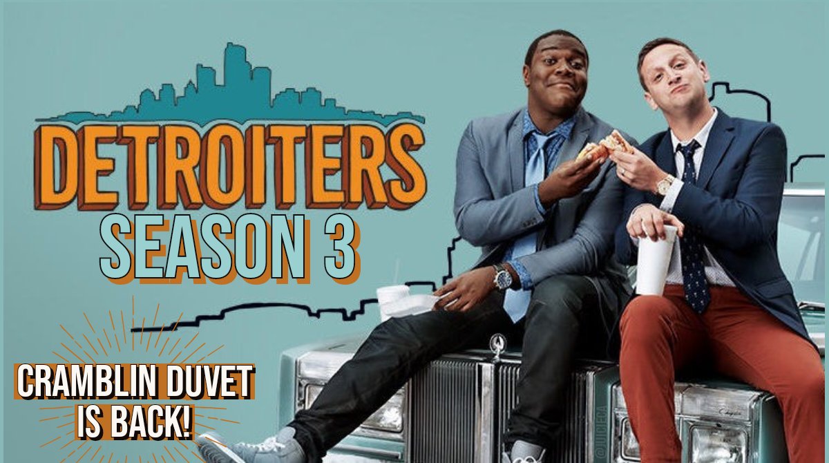 Juicieca's tweet photo. Hey 📣 @Detroiters community! Need your help to make a thread of resources so we can keep speaking Season 3 into existence, it seriously feels like we are so close! Post your shops, gifs, memes, 🧵s, etc and let's #SaveDetroiters together #CramblinDuvetHereToStay https://t.co/Q6V5IWPQ6g