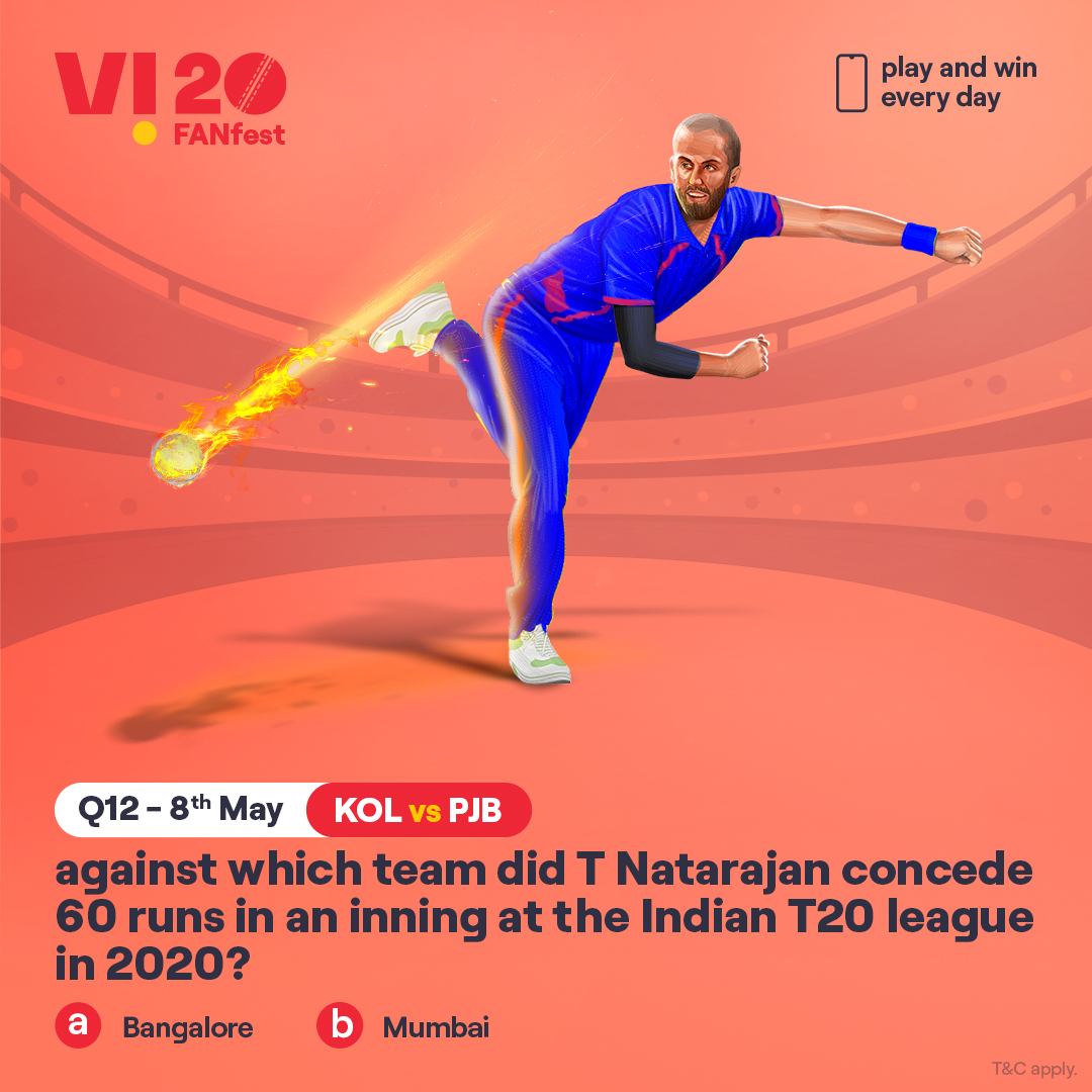 ViCustomerCare's tweet photo. Here’s your chance to win the hottest prizes. Comment #Vi20FANFest with the right answer to all the questions today and stand a chance to win big – a📱every day. The one who gets the most questions right this season will get 2 tickets to the finale. #ContestAlert #Cricket https://t.co/4ugyUsFvZv