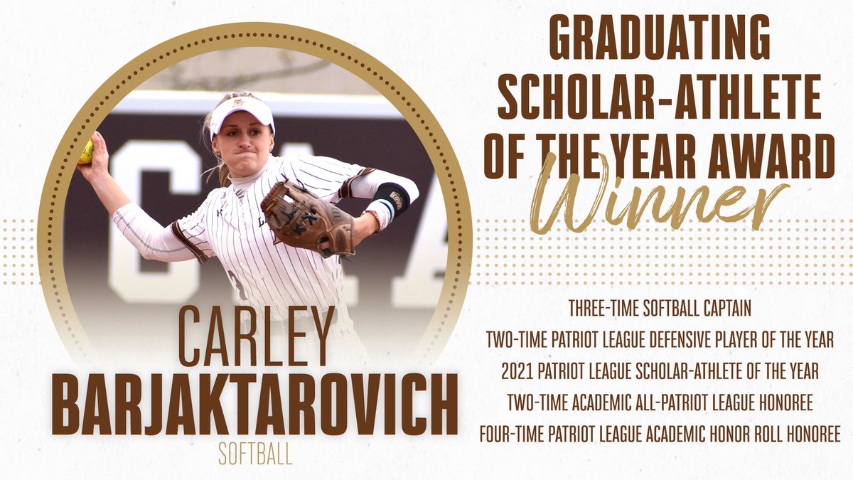 LehighSports's tweet photo. Our final award is the Graduating Scholar-Athlete of the Year, which this year goes to Carley Barjaktarovich from @Lehighsoftball ! https://t.co/5bTogVwqRe