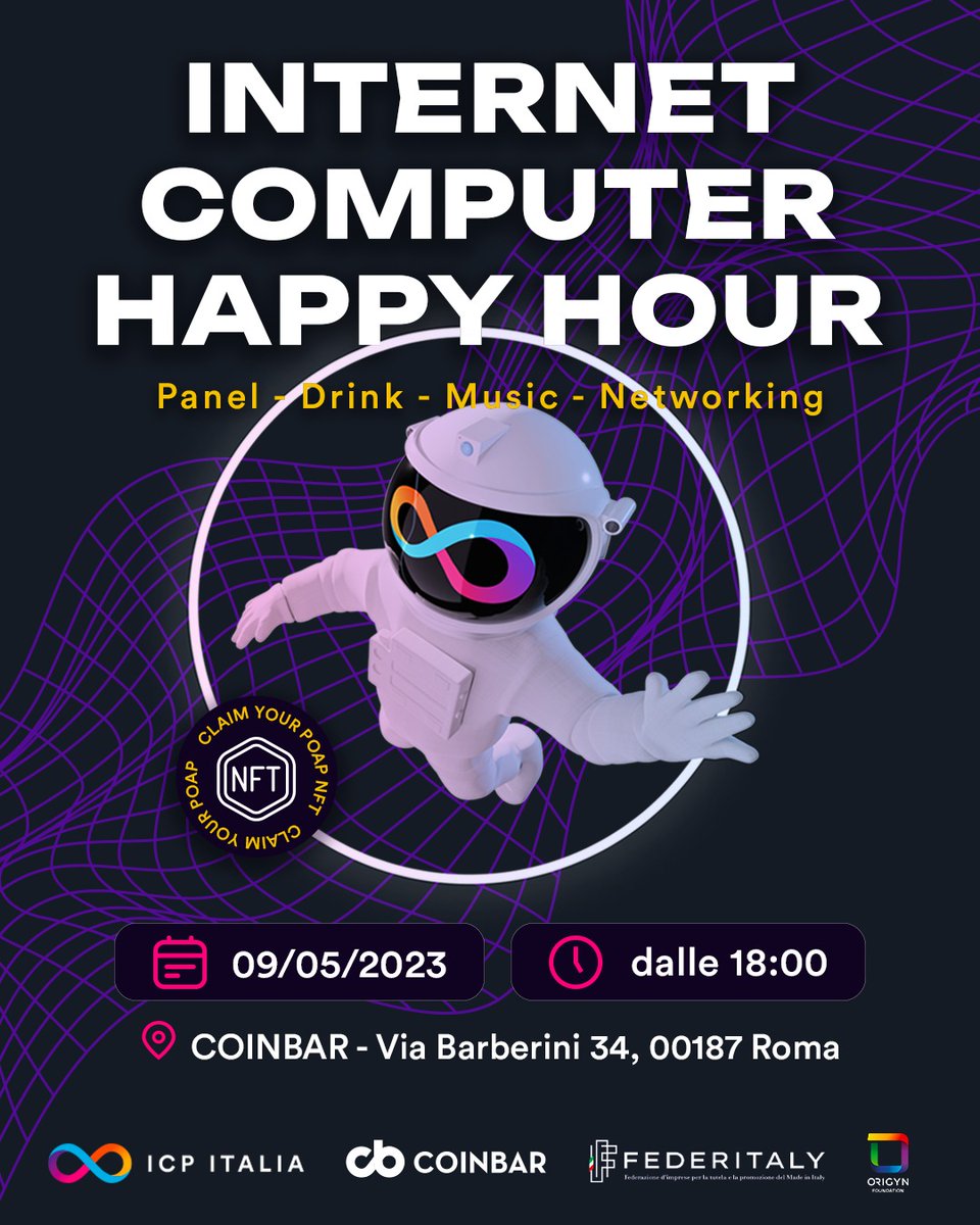 ORIGYNTech's tweet image. Please visit us during @BlockchainRome this week! We&apos;ll have many exciting updates to share about @ORIGYNTech digital certificates and &quot;100% Made in Italy&quot; certification from @FEDERITALY2021.   

@icp_italia @dfinity #InternetComputer