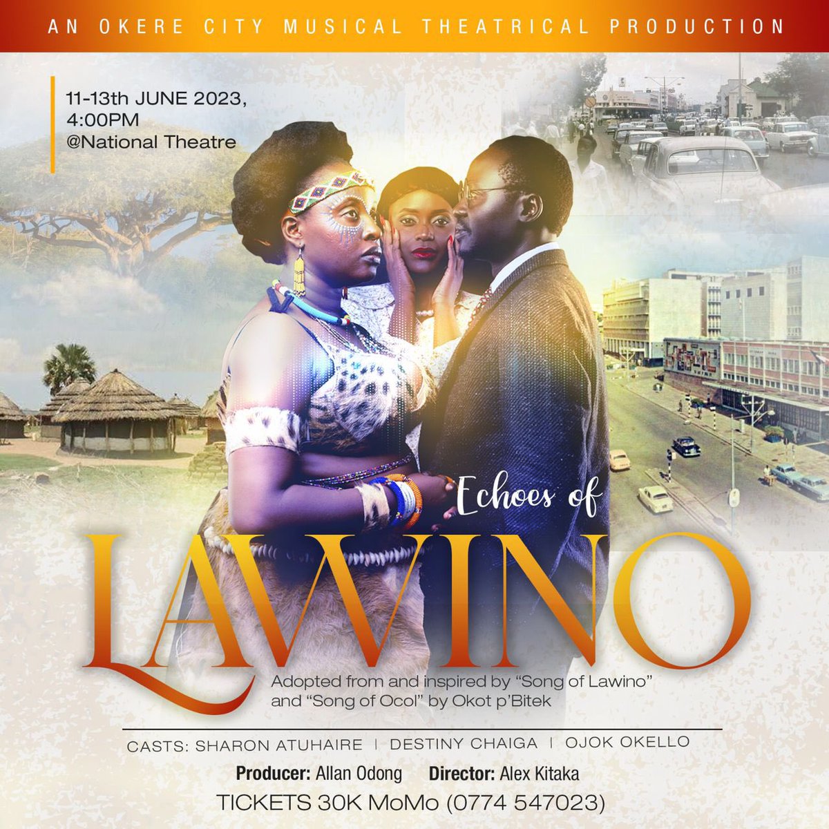 We are delighted to bring #SongOfLawino by #OkotpBitek to theatre. Through the #EchoesOfLawino production, we seek to reawaken one of the classical texts and use it as a vehicle to ask pertinent and complex questions around #decolonization, #africanfeminism and #panafricanism.