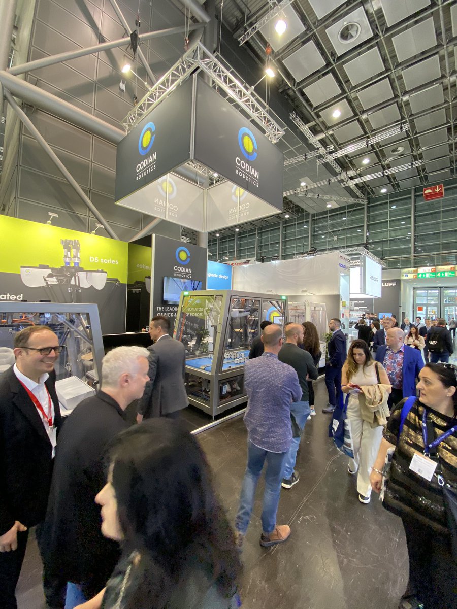 The interpack is in full effect.

Visit us in Hall 6 Booth A75

Feel free to follow us also on:

Facebook: lnkd.in/eMPcwGKG
Youtube: lnkd.in/eKvadiBK
Linkedin: linkedin.com/company/codian…

#Packaging  #automation  #deltarobots #industrialautomation #codianrobotics