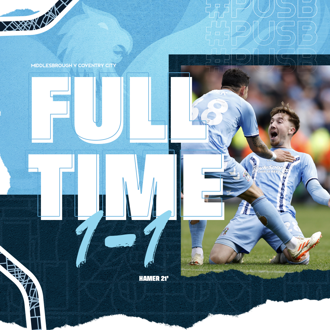 AAAAND BREATHE! 😅

City book their place in the #EFLChampionship play-offs with a draw at Middlesbrough. Get in.

#PUSB