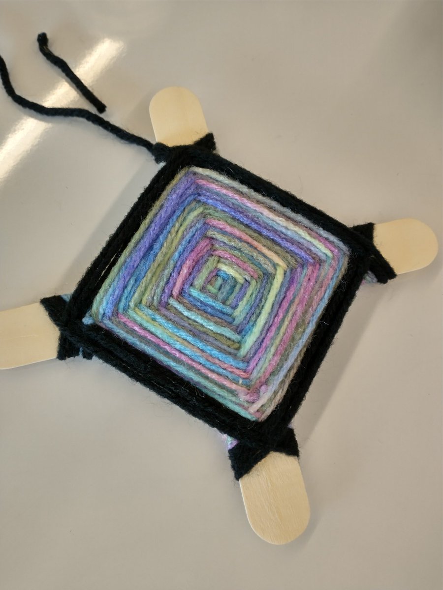 shskaercher's tweet photo. One of my students showed me her "God's Eye" that she made last week. So today, I invited her to lead a group of us in making some. It was so neat to watch her be the teacher. We need to create more opportunities for kids to teach! https://t.co/PhLnTEMsIn