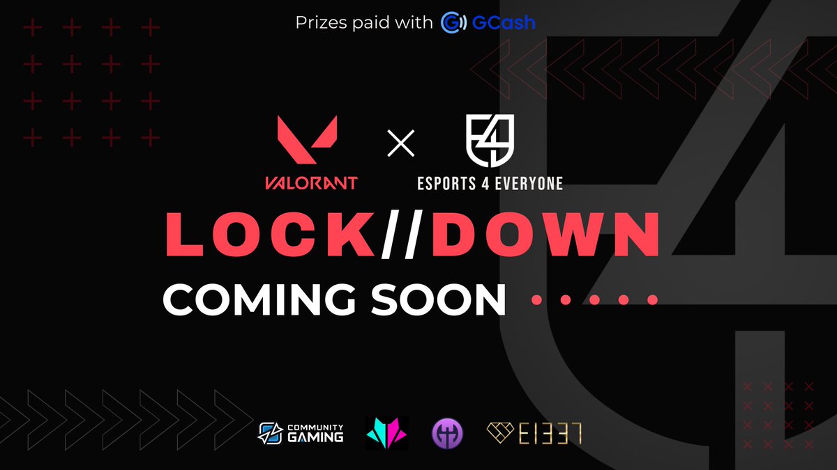 e4e_gg's tweet photo. Introducing a new series of #Valorant【 Lock // Down 】 tournament 🇵🇭

Cash payouts in PHP via GCash within 24 hours 💸

Play today, paid today! Experience easy &amp; instant payouts 🎮

#ValorantLockdown #E4EValorant https://t.co/m0Wsw3armE