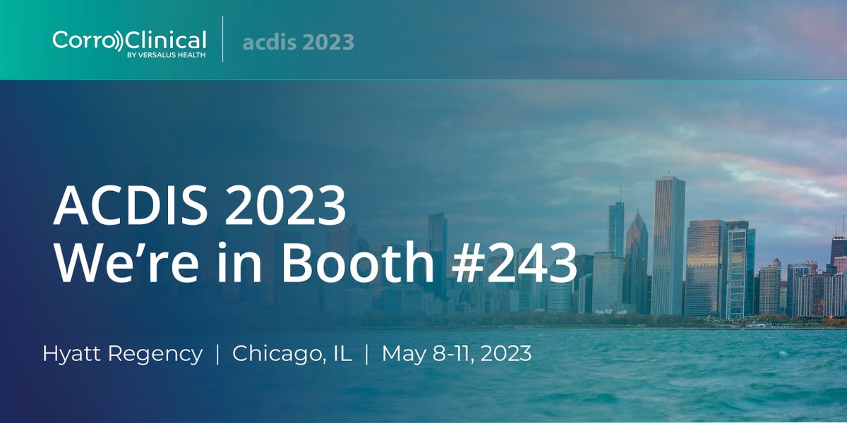 VersalusHealth's tweet photo. At #ACDIS2023, the CorroHealth team has the best CDI information available anywhere. Visit us in booth 243 and learn how we create strategies to compliantly recover revenue. 
#CorroHealth
#CorroClinical
#clinicallyled
#ACDIS2023
#healthcare
#hospitals
#CDI https://t.co/sk41fvxvVN