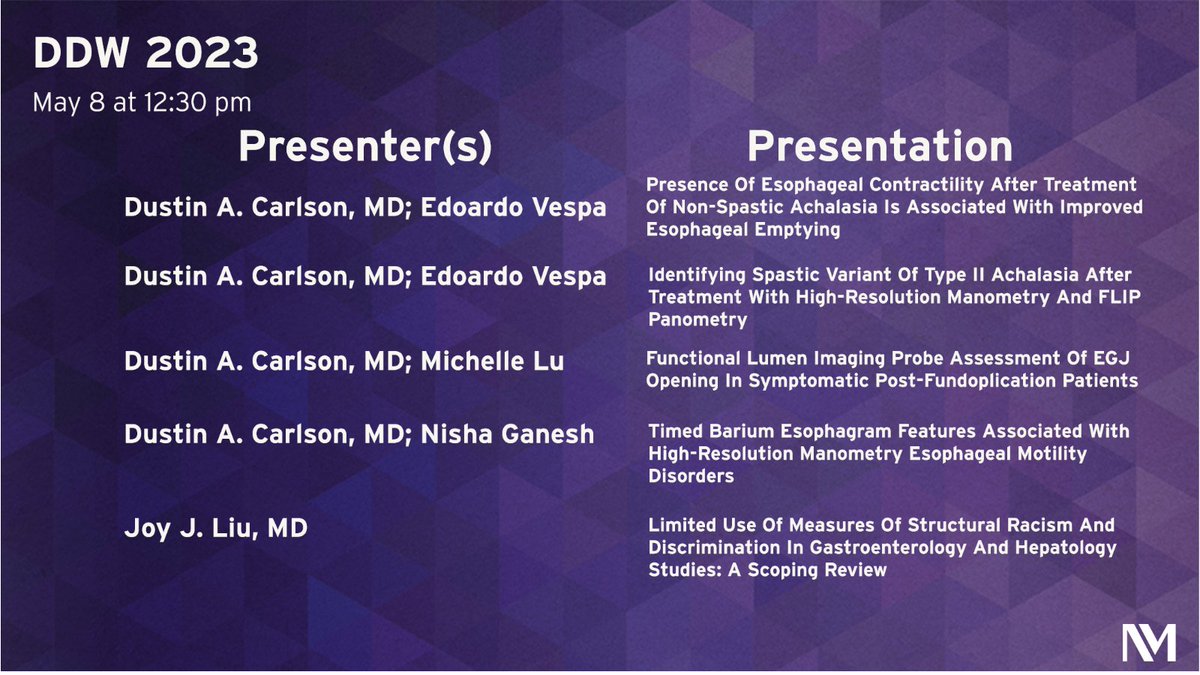 NMGastro's tweet photo. We have a lot of great posters happening today at #DDW23. Interested in learning more? Check them out here:
https://t.co/xCvjv83kSV https://t.co/HCDq87ju1d