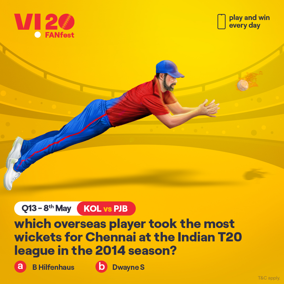 ViCustomerCare's tweet photo. Here’s your chance to win the hottest prizes. Comment #Vi20FANFest with the right answer to all the questions today and stand a chance to win big – a📱every day. The one who gets the most questions right this season will get 2 tickets to the finale. #ContestAlert #Cricket https://t.co/uyf9XqwVke
