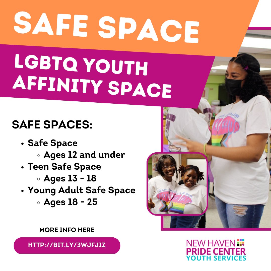 Join us for LGBTQ+ Youth Safe Space.
You can register here: tinyurl.com/2jry7zaw
Read more here: tinyurl.com/2qfhg4t7

#lgbtqyouth #newhavenpridecenter #queeryouth #lgbtq #queer #ct #newhaven