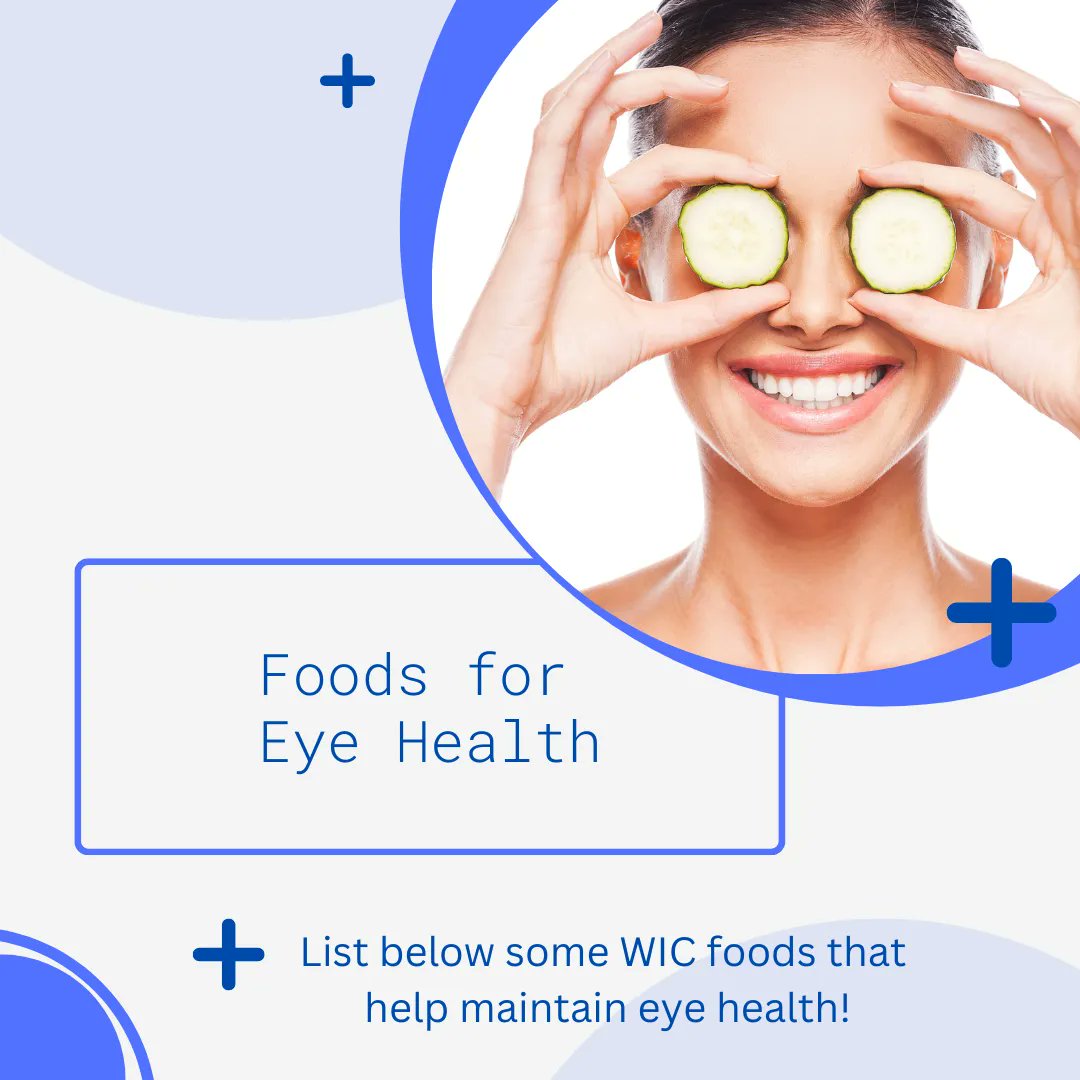 AshtabulaWIC's tweet photo. Foods for Eye Health (Healthy Vision Month)
Celebrate Healthy Vision Month by serving food containing nutrients that help prevent cataracts, macular degeneration, glaucoma, and other sight woes.
https://t.co/LgEGcmr8ol https://t.co/HHn2HSlluO