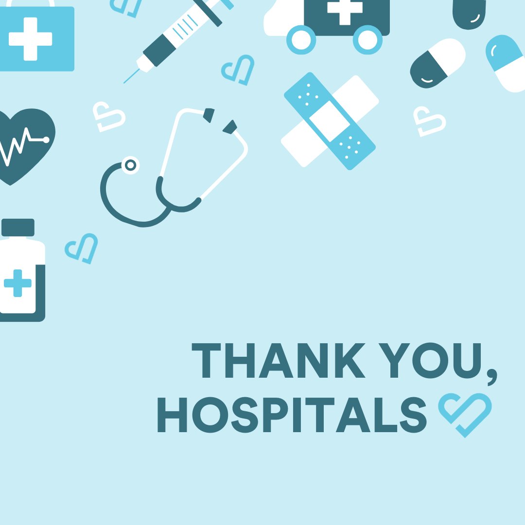 SentidoHealth's tweet image. May 7th-13th is #NationalHospitalsWeek 🏥

Hospitals are at the forefront of providing vital medical care, saving lives, and improving the health and well-being of patients daily. 

Join Sentido Health + take time today to thank a healthcare worker! 🤍