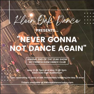 Join us for our last Dance show of the year! #OAKEM 
kleinoakdance.ludus.com