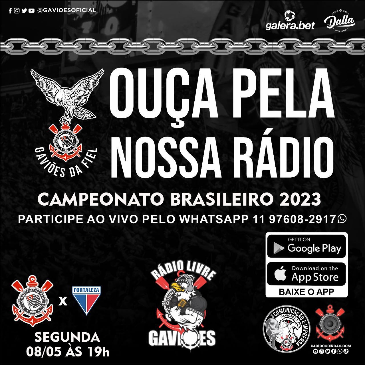 GAVIÕES DA FIEL on X: ⚽HOJE É DIA DE CORINTHIANS! ⚽ Está