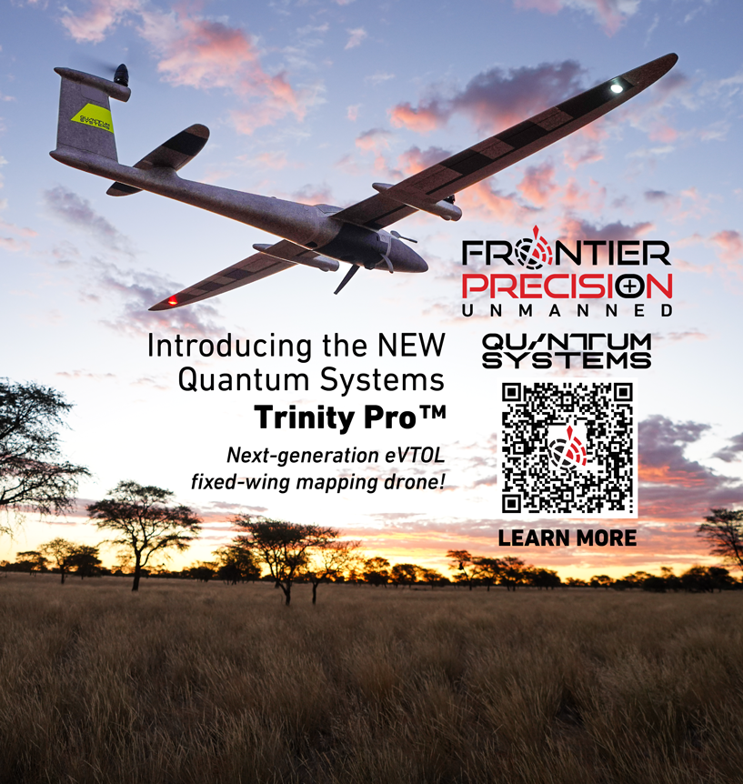frontierprec's tweet photo. Introducing the NEW @quantumdrones Trinity Pro™
Next-generation eVTOL fixed-wing mapping drone!
Learn More: https://t.co/4wugfSAfnt
#frontierprecision #howyoumeasurematters #drones #unmanned #frontierprecisionunmanned #QuantumSystems #UAV #UAS #TrinityPro #designedtoevolve https://t.co/vwhxxOlqOT