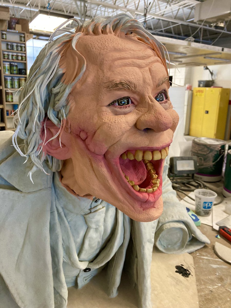 patrickjesson's tweet photo. Started painting my Joker sculpture. Donโt worry, his makeup will go on last. #art #3dart #sculpture #scult #batman #joker #darkknight #heathledger #columbusohioartist #ohioartist https://t.co/dewuU78TWP
