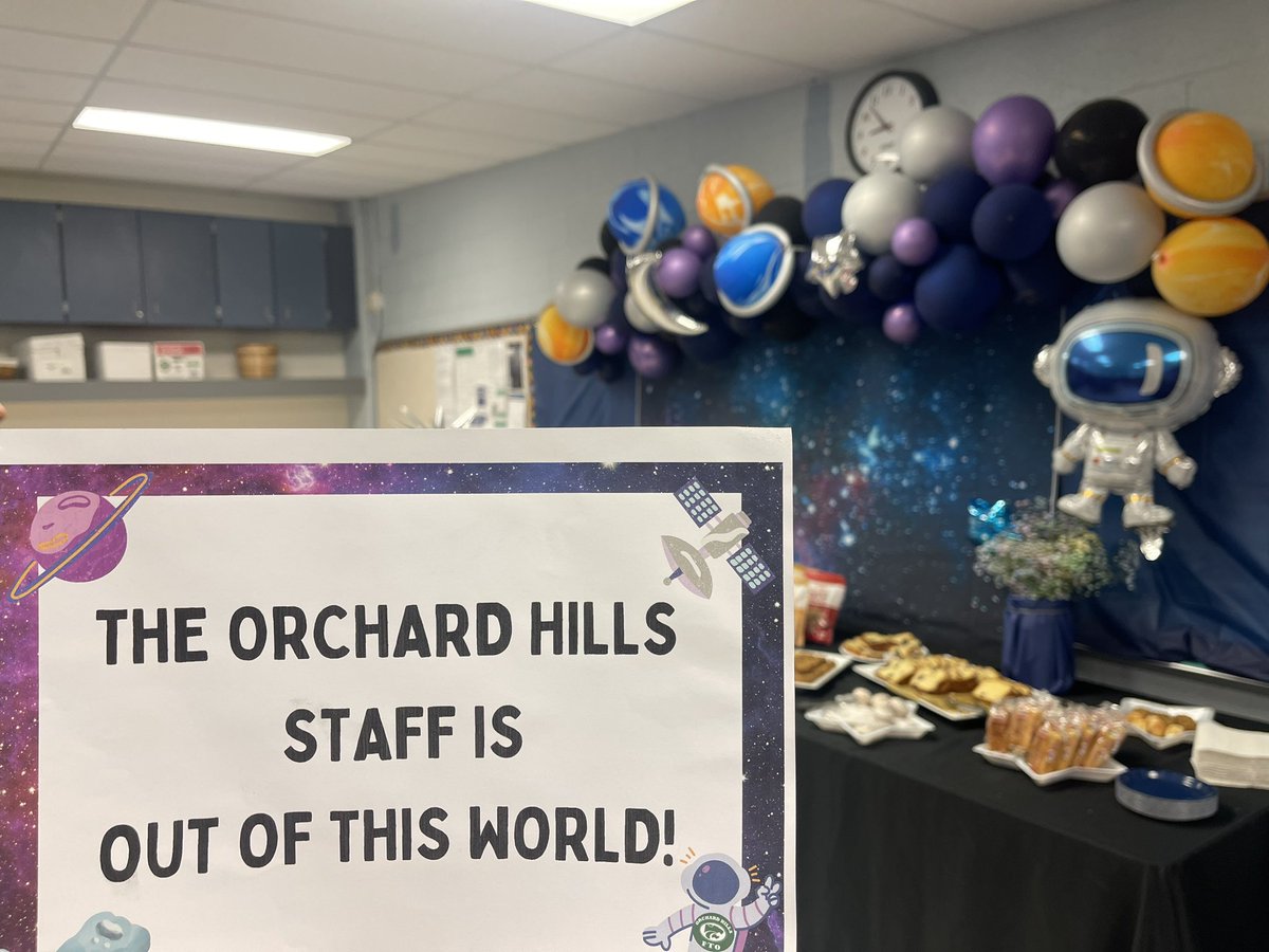 Our <a href="/NoviOrchardHill/">Orchard Hills Elem.</a> staff is out of this world! #pinterestweek #NoviWildcats