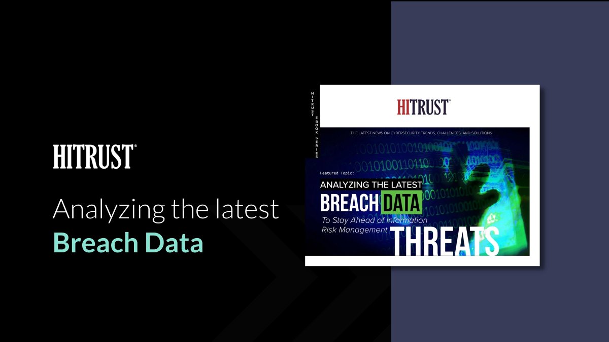 HITRUST's tweet image. Data breaches are rising, and staying ahead of #cyberthreats is a constant challenge. Learn more with our eBook: Analyzing the Latest Breach Data Threats: hubs.ly/Q01MS94m0 
 
#HITRUSTCSF #CloudComputing #Security #Privacy #Compliance #RiskManagement